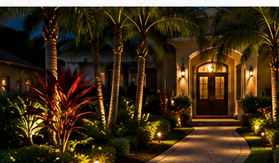 Enhanced tropical residential landscape
