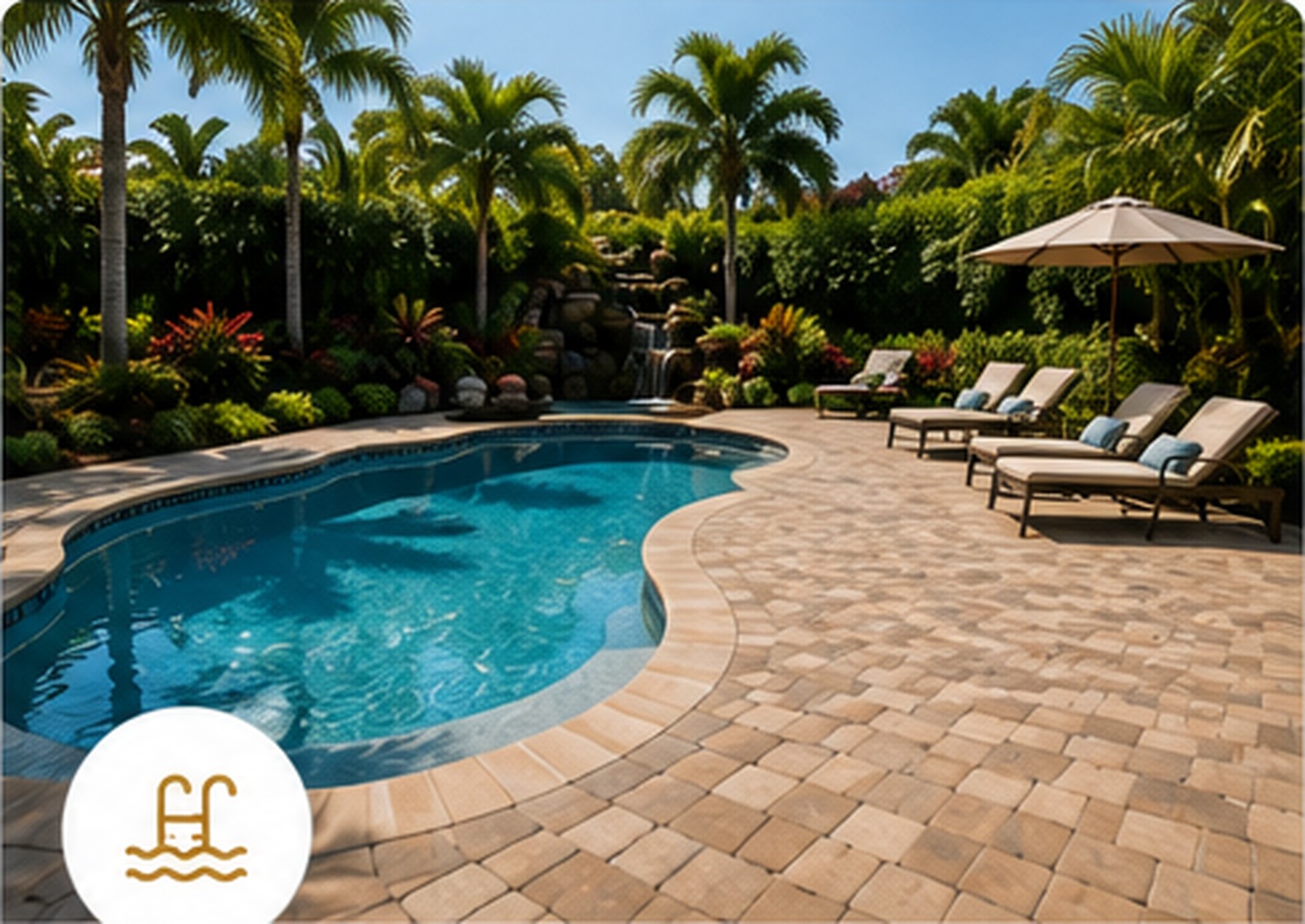 Paver pool deck