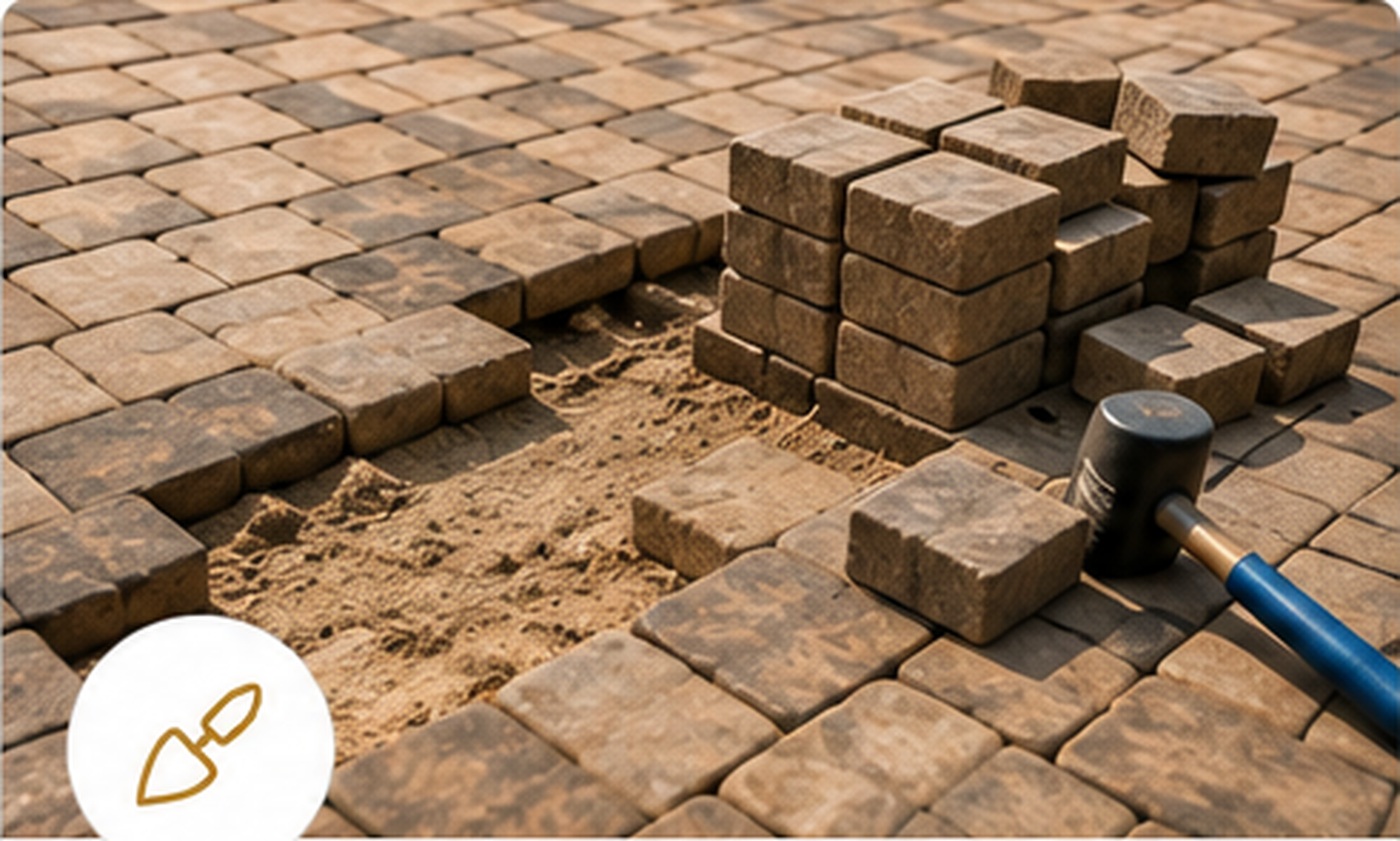 Paver repair and reset