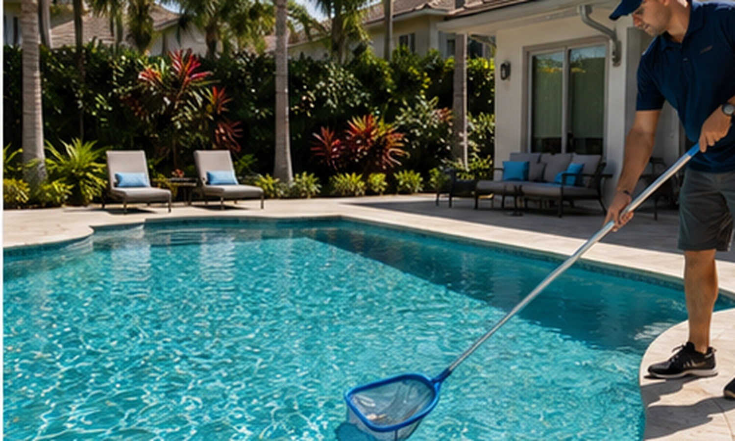 Routine pool cleaning